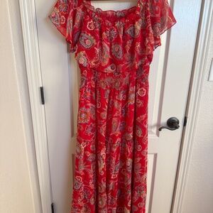 Rabbit Rabbit Rabbit red paisley print maxi dress Size 16